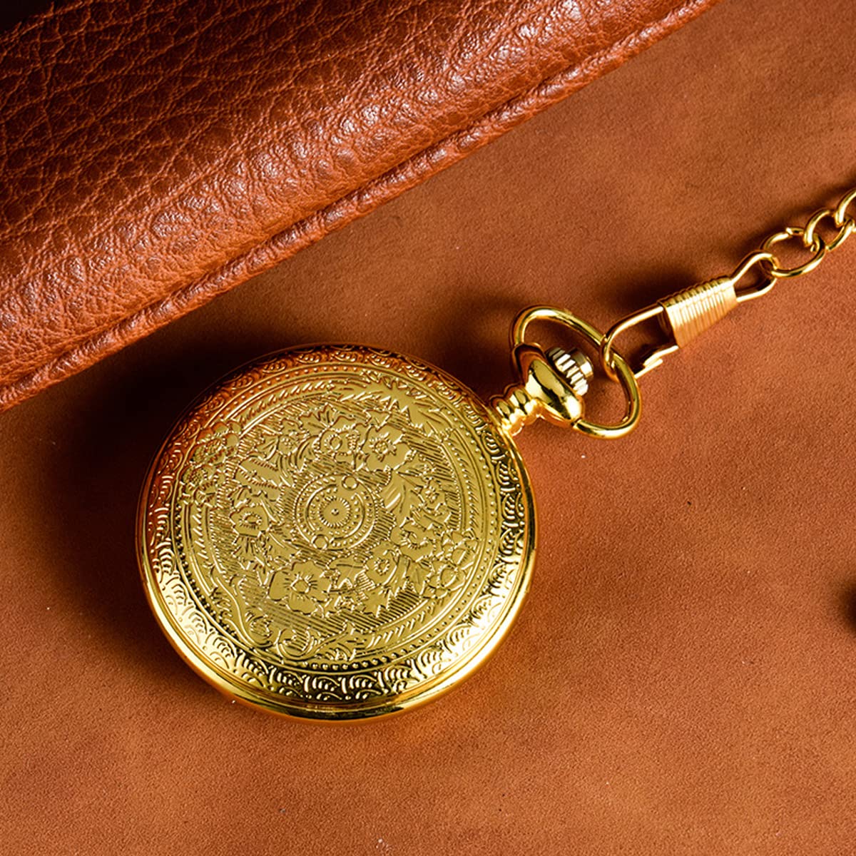 HASTHIP Pocket Watch with Chain for Men Gift for Son Creative Retro Style Alloy Pocket Watch Special Birthday Gift for Your Son 4.8cm Diameter, Golden HASTHIP Pocket Watch with Chain for Men Gift for Son Creative Retro Style Alloy Pocket Watch Special Birthday Gift for Your Son 4.8cm Diameter, Golden